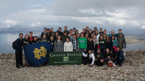 Notre Dame Dublin students atop Croagh Patrick