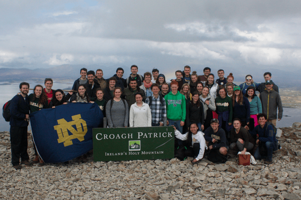 Notre Dame Dublin students atop Croagh Patrick