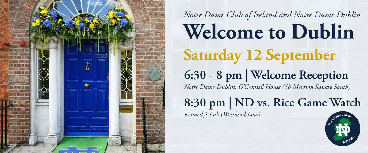 Welcome to Dublin invitation